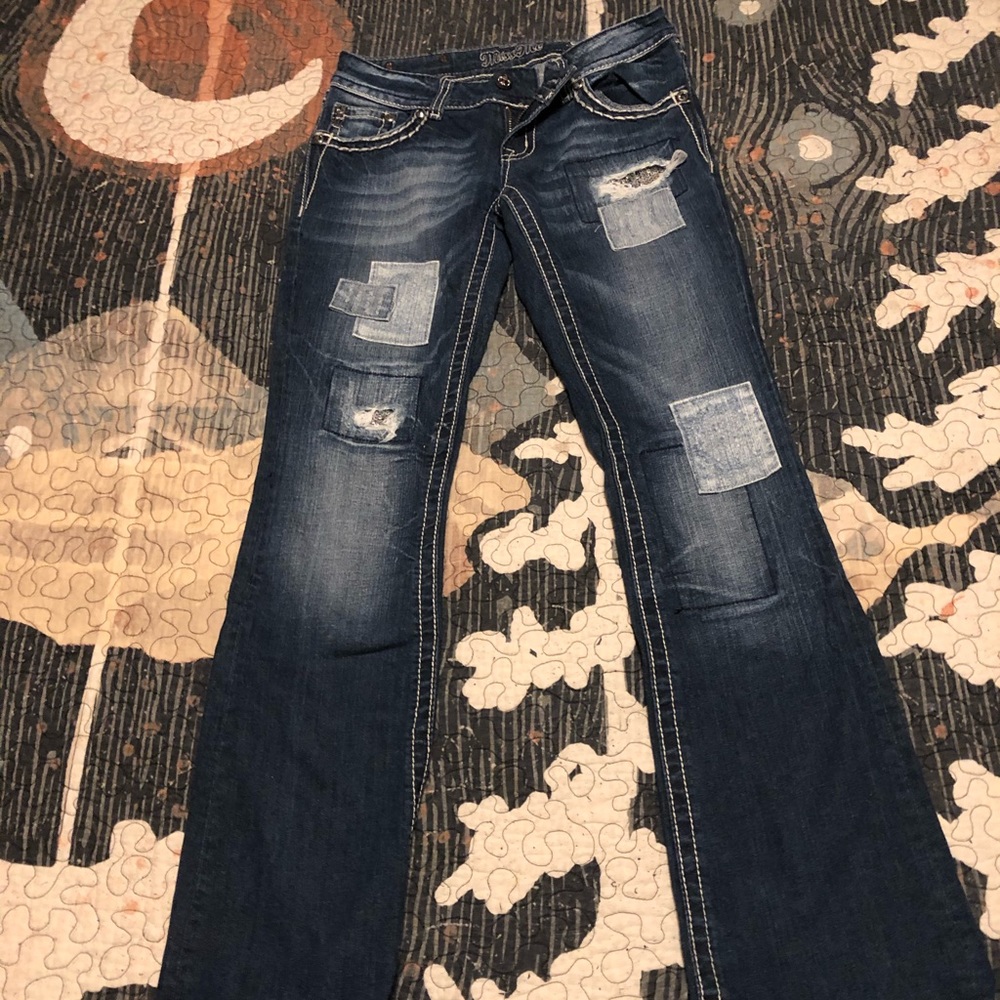 Rare!! miss me Pathwork sequin bootcut jeans 27